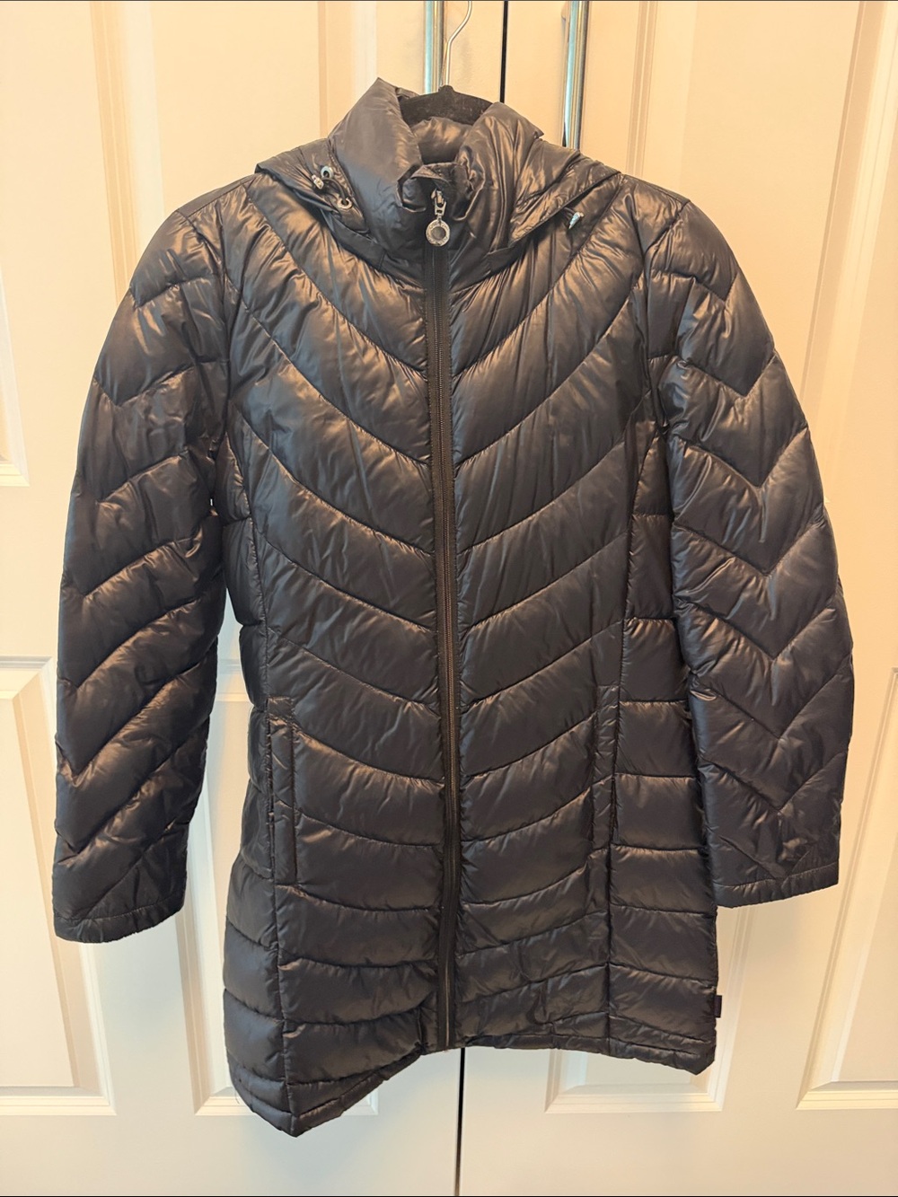 Calvin Klein Women's Black Quilted Long Puffer Coat